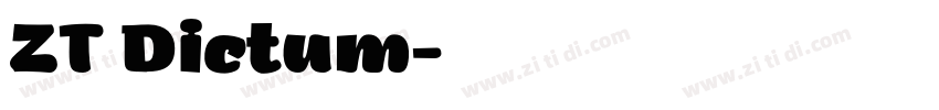 ZT Dictum字体转换